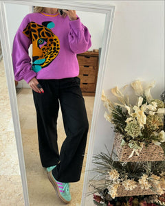 Sweater Leopardo Magenta