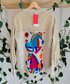 Sweater Caballos Beige