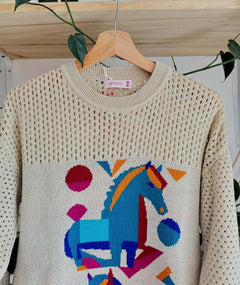 Sweater Caballos Beige